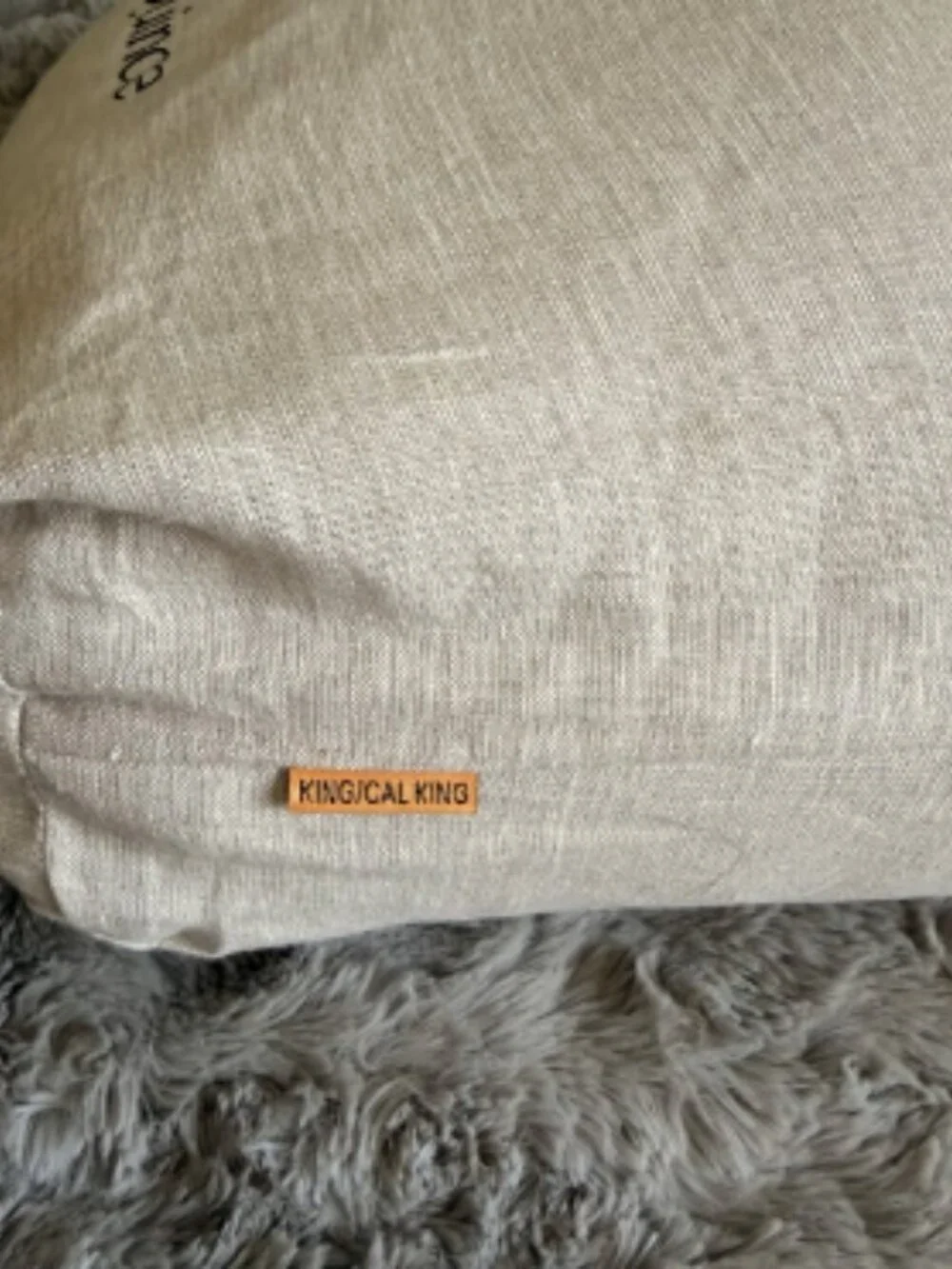 Quince King California King Neutral Cream Flax Duvet Cover Set 2 Shams